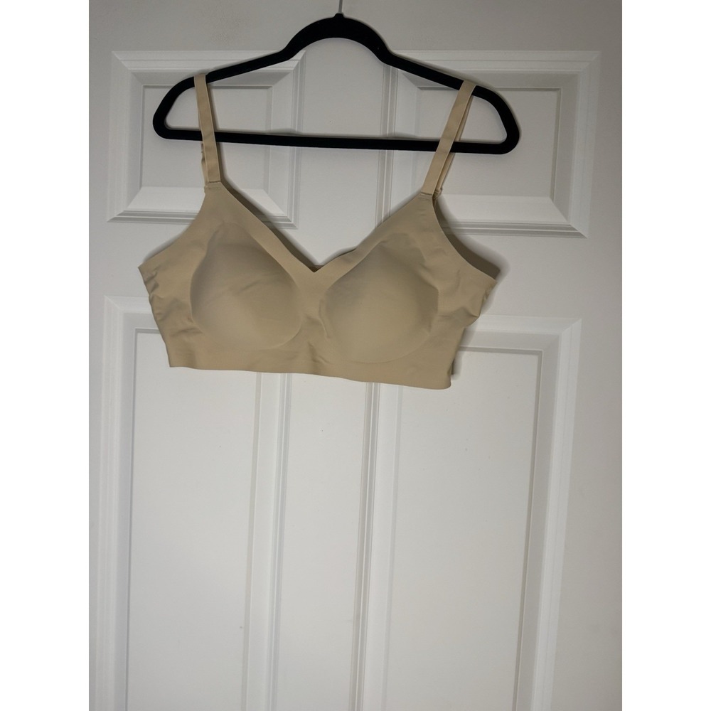 Shapermint Essentials Seamless Wireless Shaping Bra Xl Beige
